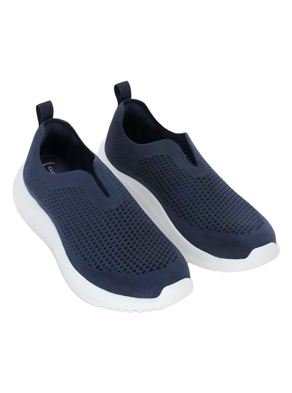 Clarks Womens Cloudsteppers Mesh Slip On Sneakers Blue Size 9W
